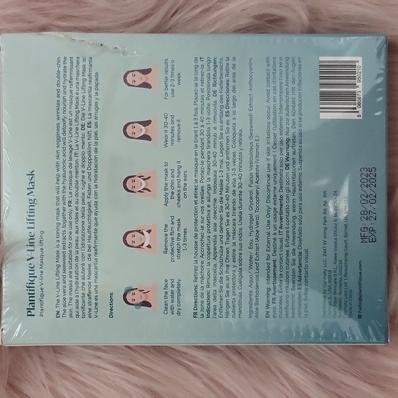 Brand New PLANTIFIQUE V-LINE LIFTING MASK-5CT - Picture 2 of 4
